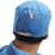 Mũ blu vải lon TQ (thô) trắng / xanh (2 lớp vải)