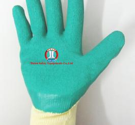Găng sợi tráng nhựa ĐL mầu xanh chống trơn, chống hóa chất