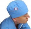 Mũ blu vải lon TQ (thô) trắng / xanh (2 lớp vải)